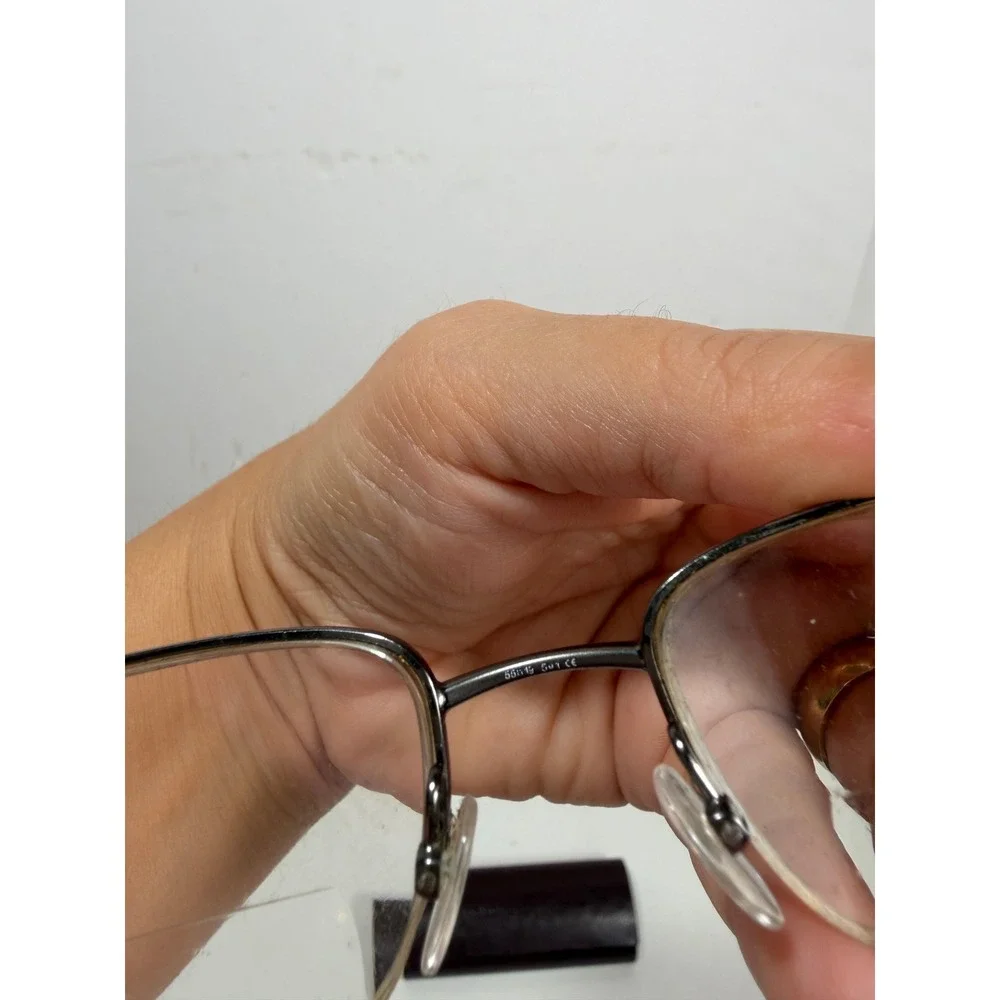Gucci GG 1134 vintage Eyeglasses‎ Green Gunmetal Metal Frames Made in Italy